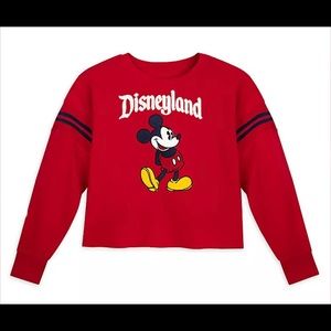 NWT Red Mickey Mouse Cropped Pullover